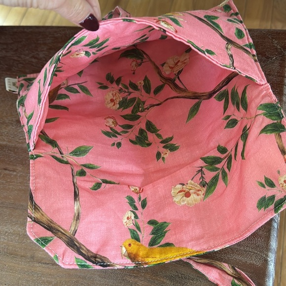 Agua by Agua Bendita | Pink Floral Bird Clutch Tie Front Purse Wallet - Picture 3 of 5